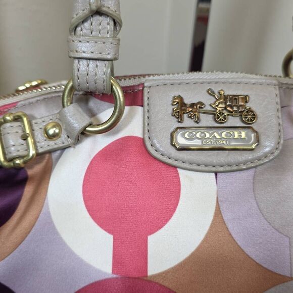 Coach Madison/Op Art Sophia Satchel with Matching Wallet - Picture 4 of 16